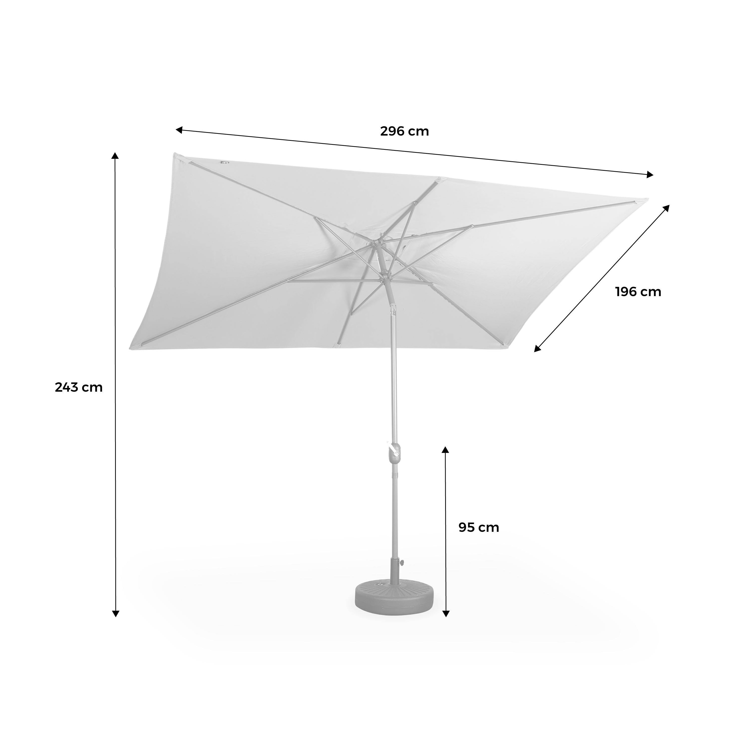 Stokparasol TOUQUET - 196x296cm - Rechthoekig - Turquoise | sweeek