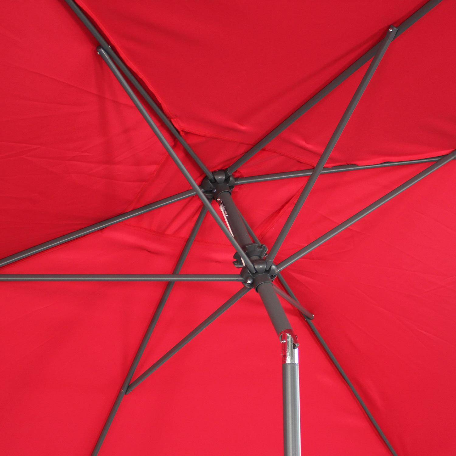 Parasol rectangular, 2x3m Rojo - 300x198x243 cm,sweeek,Photo7
