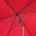 Ombrellone dritto, rettangolare, dimensioni 2x3m - modello: Touquet, colore: Rosso - palo centrale in alluminio, orientabile, e manovella di apertura Photo6