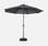 2.7m round centre pole LED parasol, Grey | sweeek