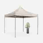 Tonnelle pliante Premium 3x3 m - Apertus Sable - Tente de jardin pop up, pergola pliable, barnum Photo2