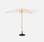 Ombrellone dritto, forma rettangolare, in legno, 2x3m - modello: Cabourg, colore: Ecru - palo centrale in legno | sweeek