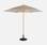 Round wooden parasol Ø300cm with straight pole, Beige | sweeek