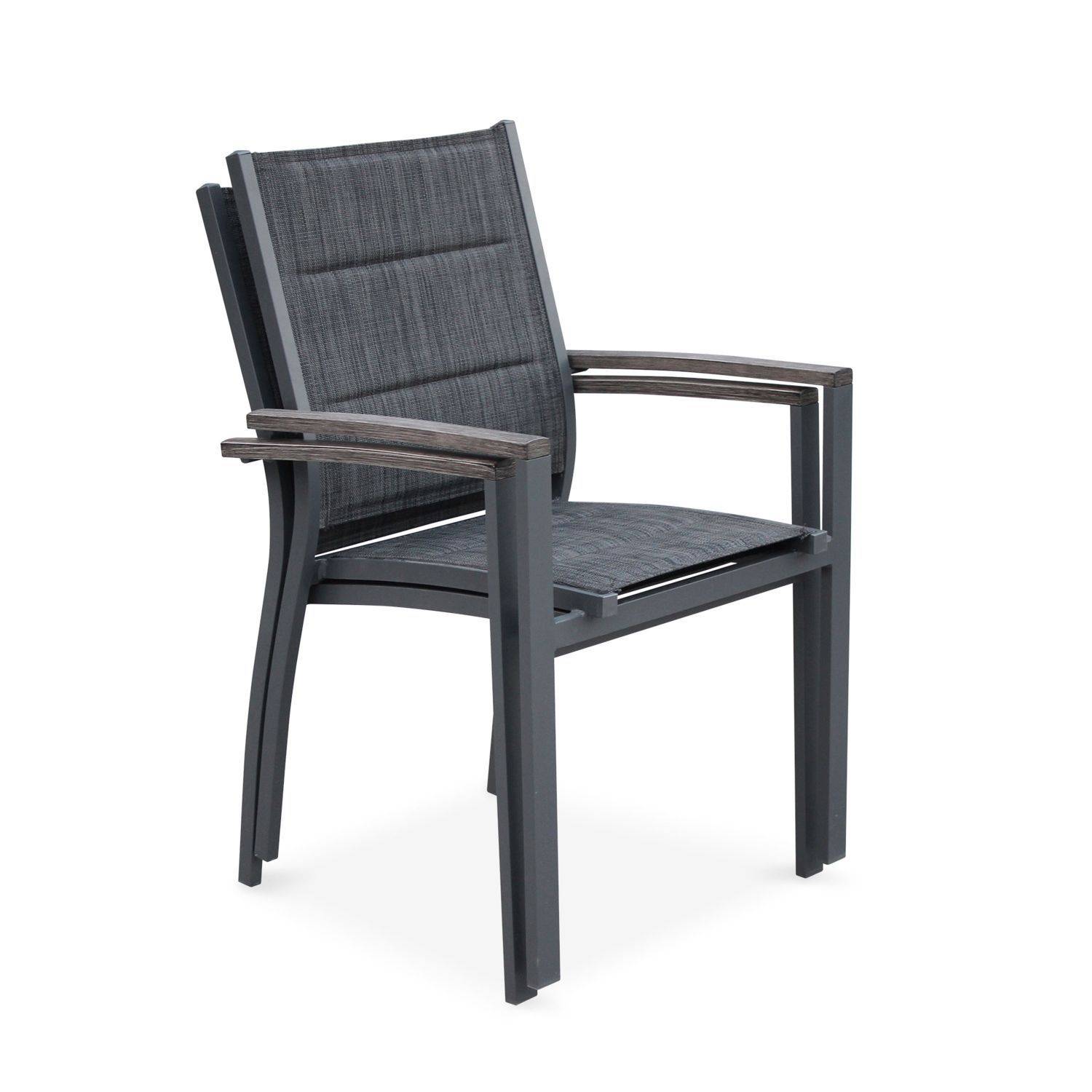 2 Fauteuils Chicago aluwood effet bois vieilli Photo2