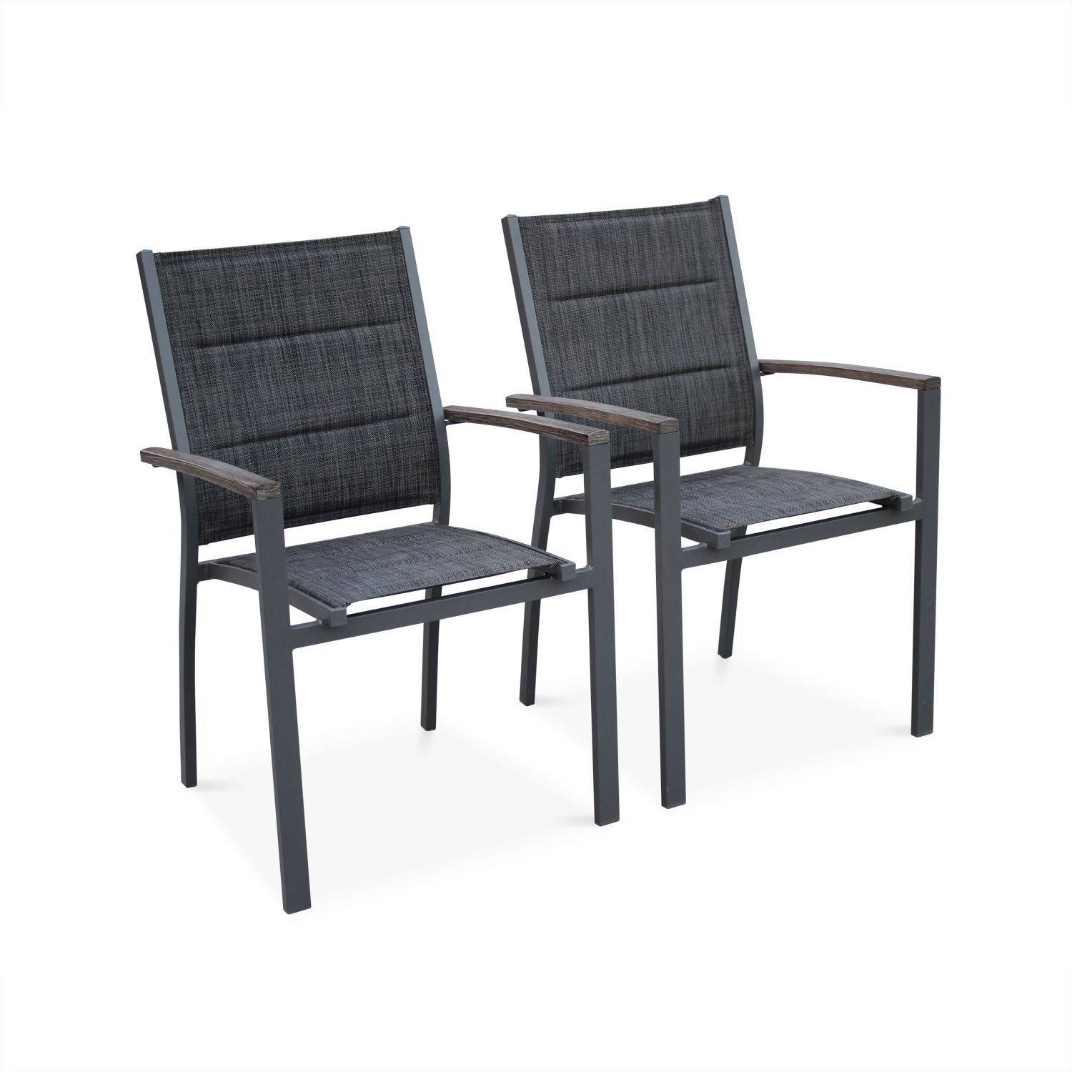 2 Fauteuils Chicago aluwood effet bois vieilli Photo1