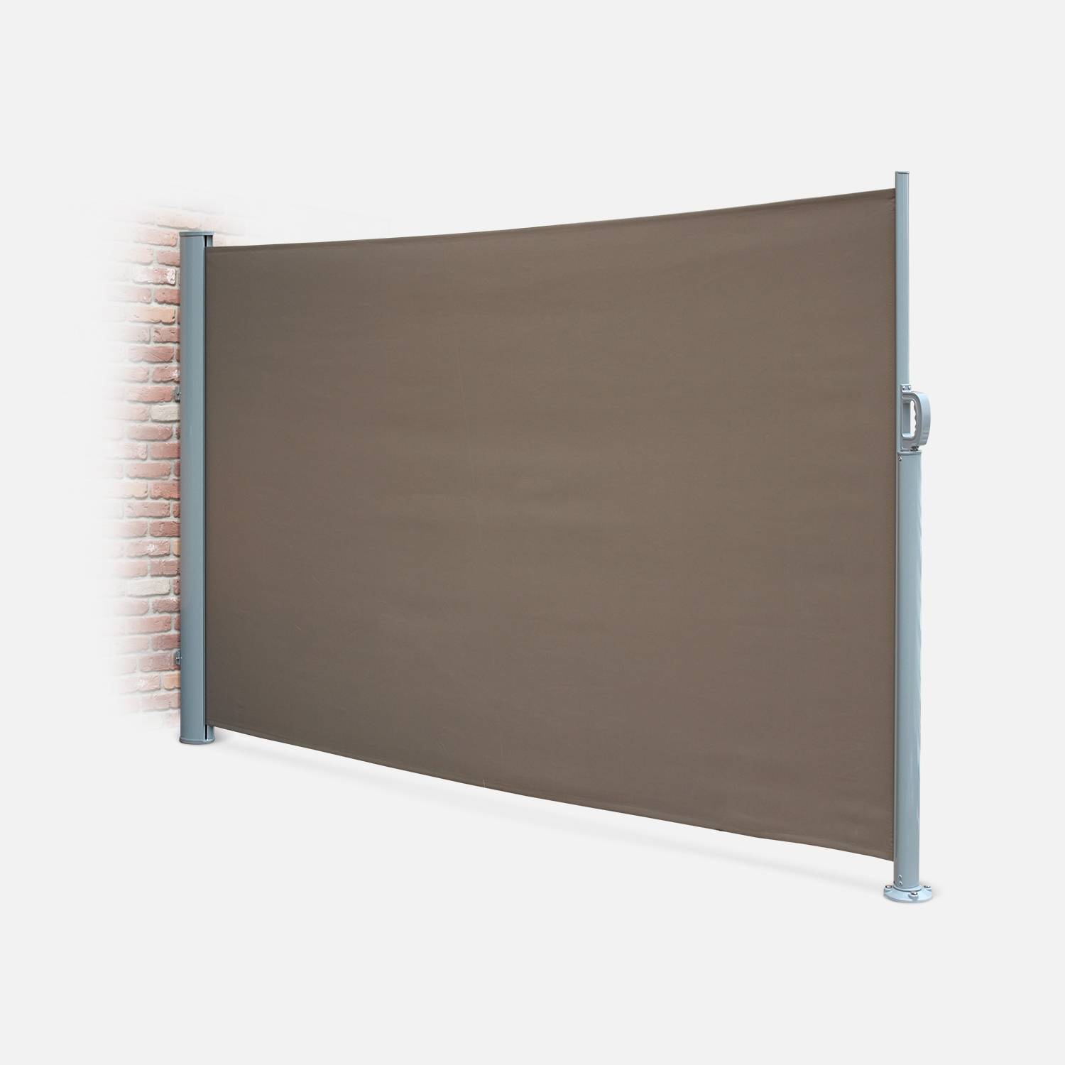 Cortina de exterior rectangular, Poliéster, Marrón, 300x160 | sweeek