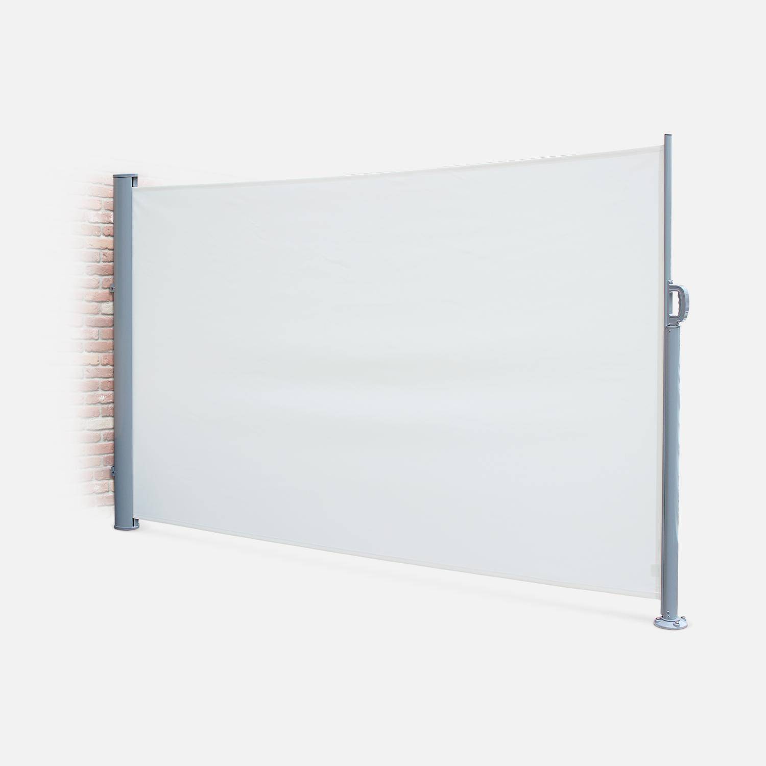 Cortina de exterior retangular, poliéster, cru, 300x160 cm Photo1