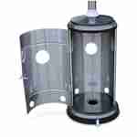 Riscaldatore a gas per esterni da 12,5 kW - Finlandia - Ombrellone riscaldato in acciaio inox, regolabile, porta anteriore, rotelle e copertura Photo6