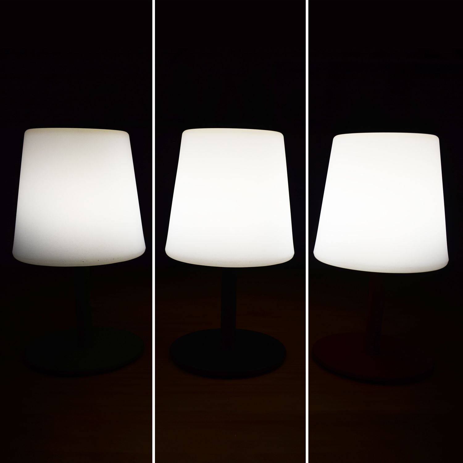 LAMPADA S COLOR - Lampe de table LED de 28cm Vert de gris - Lampe de table décorative lumineuse, Ø 16cm Photo6