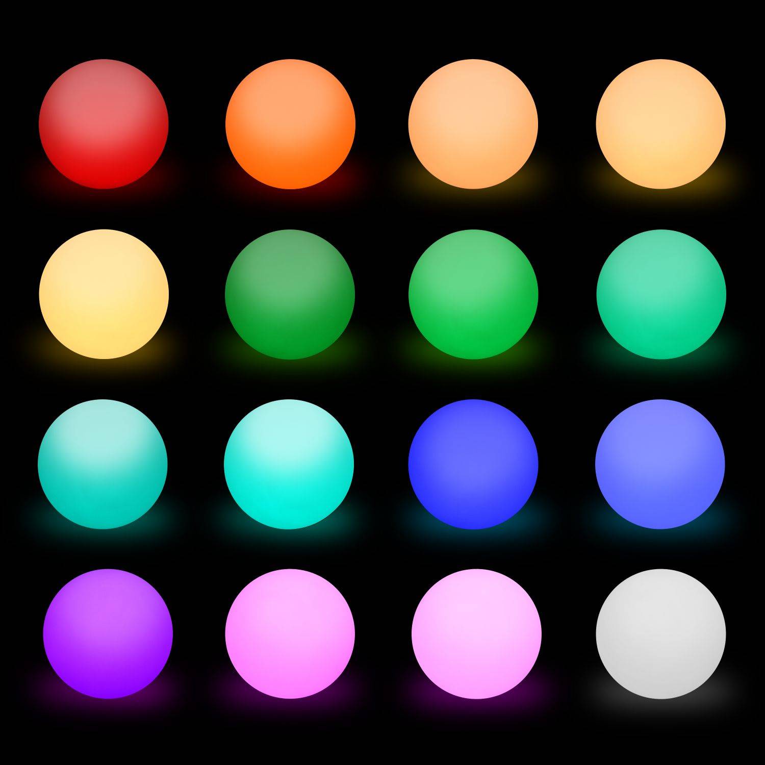 LED light 50cm - Decorative bright sphere, 16 colours, Ø 50 cm, wireless induction charger Photo2