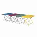 Klappbarer Bistro-Gartentisch - Emilia gelb rechteckig - Rechteckiger Tisch 110x70cm aus pulverbeschichtetem Stahl Photo5