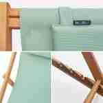 Set van twee Creus Groengrijs eucalyptus en textileen ligstoelen Photo4