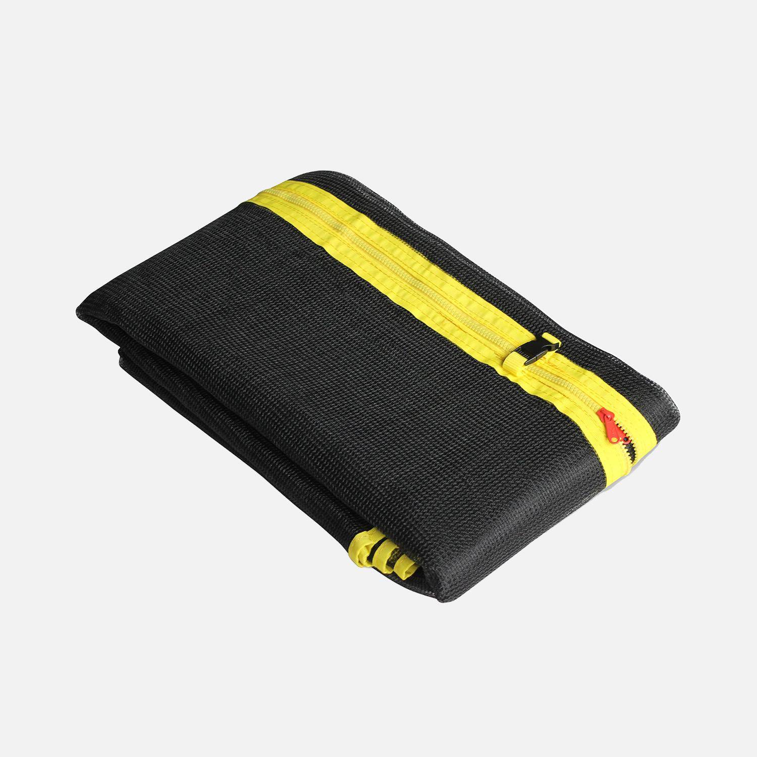 Sicherheitsnetz für sweeek Trampolin - Ø180cm, Farbe Schwarz mit gelbem Reißverschluss,sweeek,Photo1