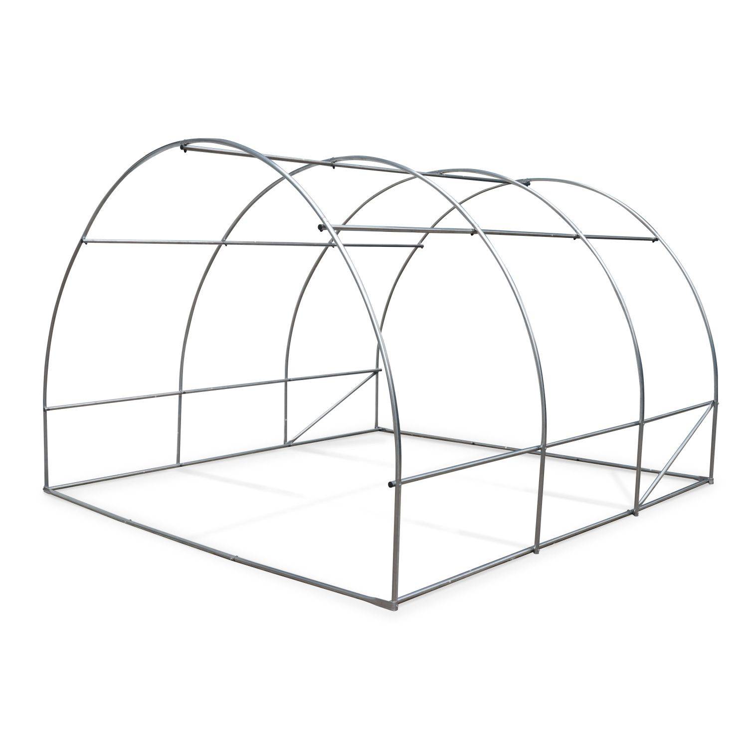 9m² polyethylene tunnel greenhouse - 297x295x196cm - Thym - Green,sweeek,Photo5