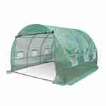 9m² polyethylene tunnel greenhouse - 297x295x196cm - Thym - Green Photo1