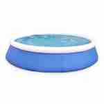 Piscine Pyrite gonflable bleue autoportante ronde Ø420x84cm avec pompe de filtration et filtres, piscine hors sol autostable Photo2