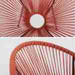 ACAPULCO eiförmiger Sessel - Terra Cotta  - 4-beiniger Sessel im Retro-Design, Kunststoffschnur, innen / außen Photo4