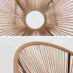 Lot de 2 fauteuils design Oeuf - Acapulco coloris naturel - Fauteuils 4 pieds design rétro, cordage plastique, intérieur / extérieur Photo7