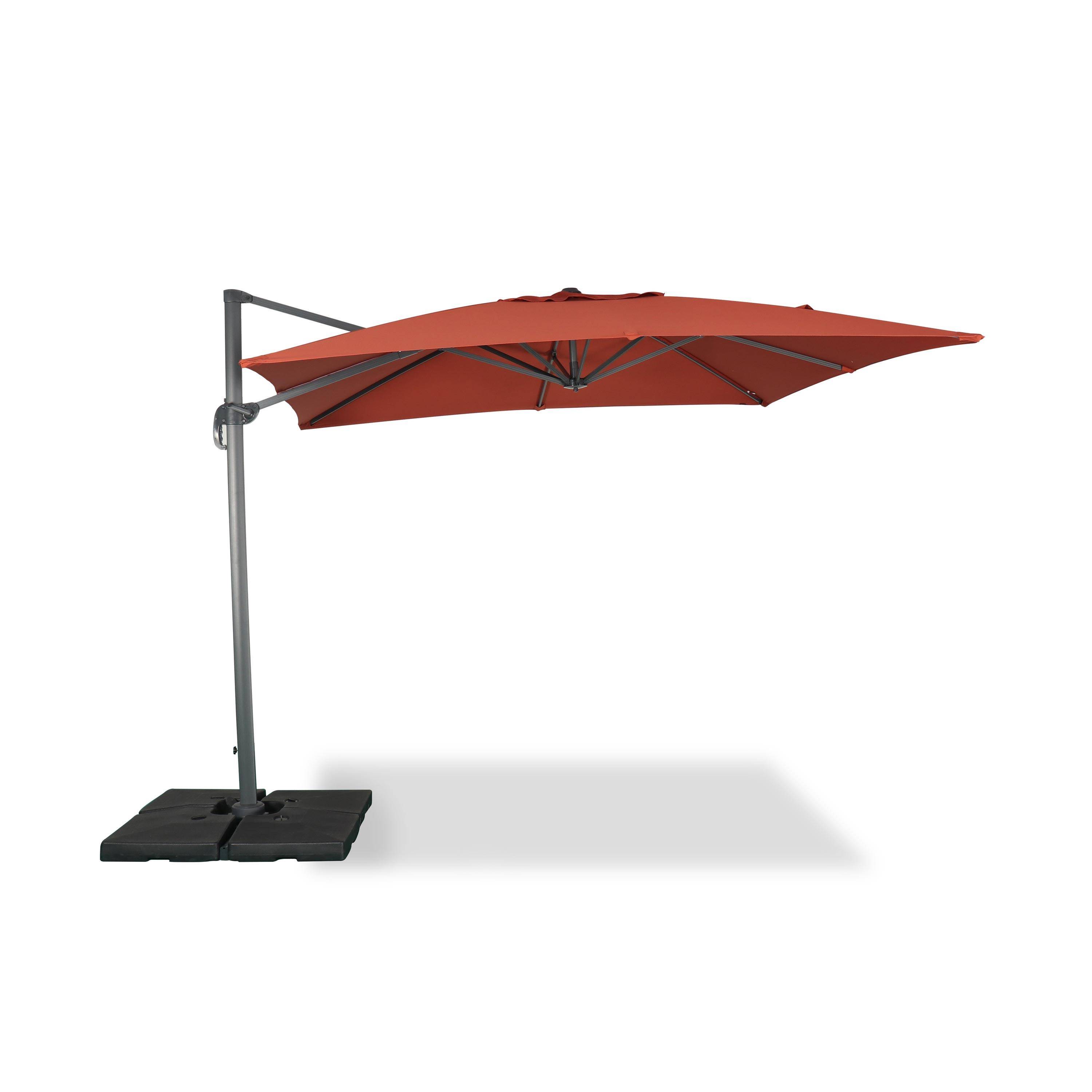 Square cantilever parasol 3x3m - Falgos - Terracotta,sweeek,Photo1