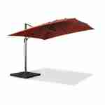 Square cantilever parasol 3x3m - Falgos - Terracotta Photo2