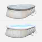 Kit piscine géante complet - Onyx grise - autoportante ovale 5,4x3m avec pompe de filtration, bâche de protection, tapis de sol et échelle, piscine hors sol autostable, Photo3