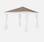 Toile de toit taupe pour tonnelle 3x3m Elusa - toile de rechange pergola, toile de remplacement | sweeek
