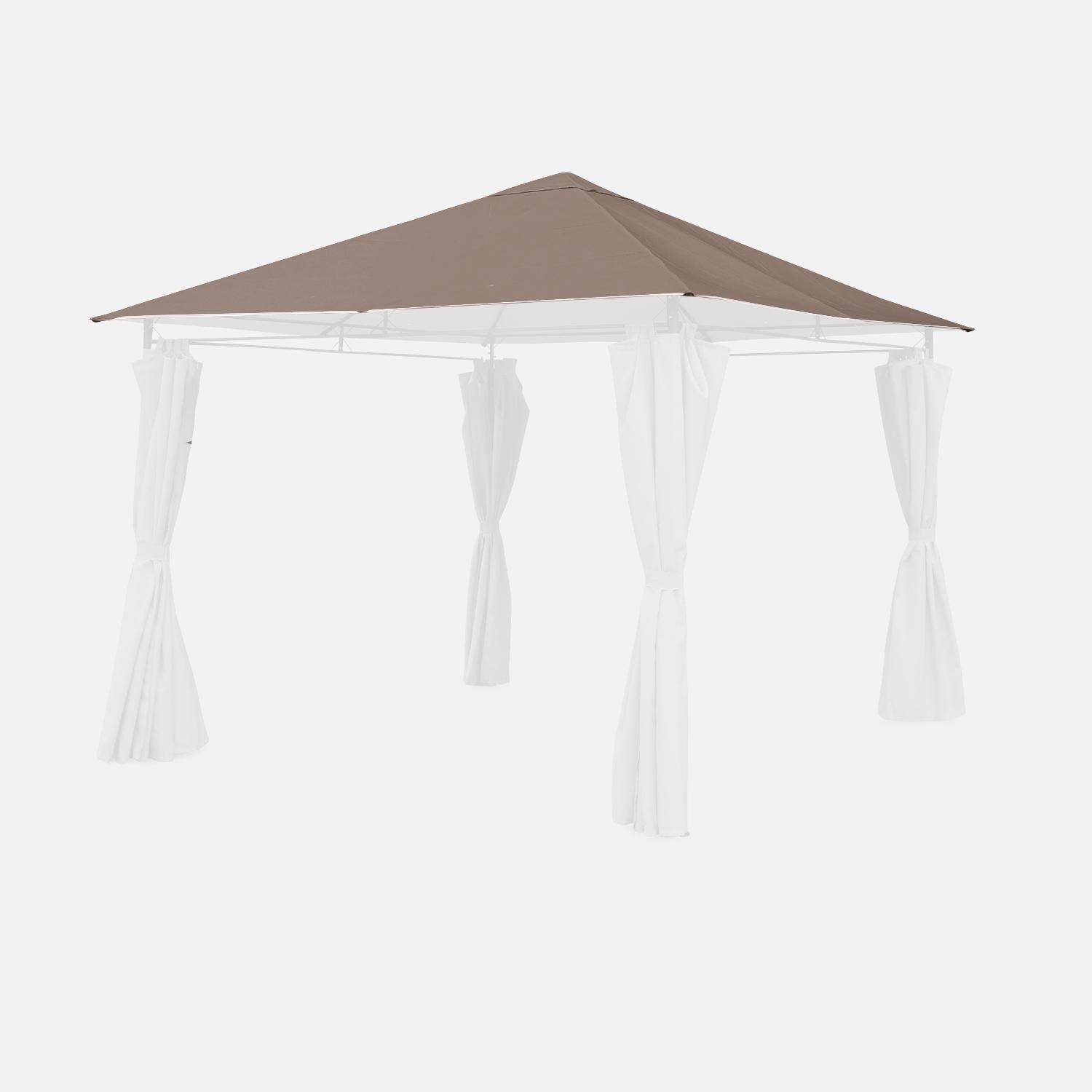 Taupe roof cover for Elusa 3x3m arbour - pergola cover, replacement cover,sweeek,Photo1