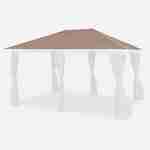 Cobertura do telhado em tela para Divio gazebo 3x4m - cobertura em pérgola, cobertura de substituição marrón Photo1