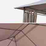 Cobertura do telhado em tela para Divio gazebo 3x4m - cobertura em pérgola, cobertura de substituição marrón Photo2