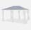 Toile de toit grise pour tonnelle 3x4m Divio - toile de rechange pergola, toile de remplacement | sweeek