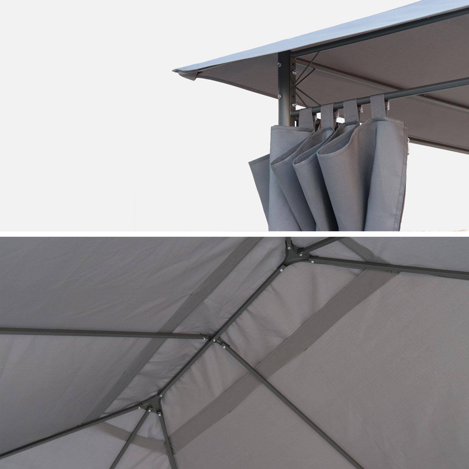 Grey roof cover for Divio 3x4m arbour - pergola cover, replacement cover Photo2