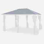 Toile de toit grise pour tonnelle 3x4m Divio - toile de rechange pergola, toile de remplacement Photo1