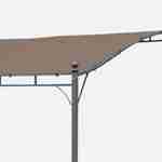 Toile de toit taupe pour tonnelle 3x2,5m Brestum - toile de rechange pergola, toile de remplacement Photo2