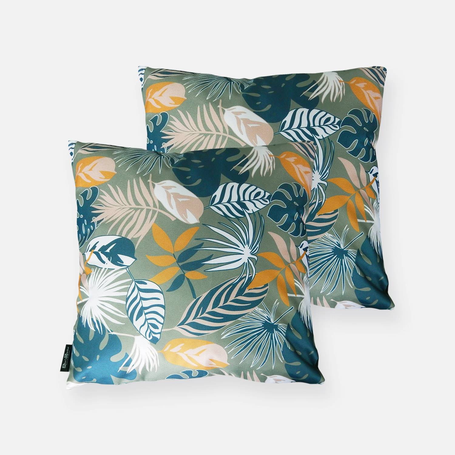 Decoratieve kussens - set van 2 - Polyester - 40x40cm - Blauw/Geel | sweeek