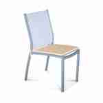 Set van 4 stoelkussens - 43 x 40 cm - waterafstotende stof, omkeerbaar, anti-UV, met bevestigingskoordjes, beige Photo2