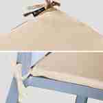 Lot de 4 galettes de chaises - 43 x 40 cm - beige, tissu déperlant, réversibles, anti UV, petites cordes pour attacher Photo3