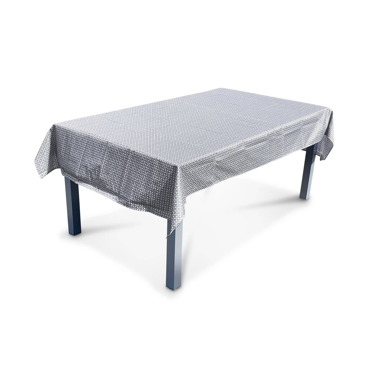 Outdoor-Tischdecke 140 x 240 cm Zementfliesendruck, 100% Polyester, schützt den Tisch, UV-Schutz, sommerlicher Stil | sweeek