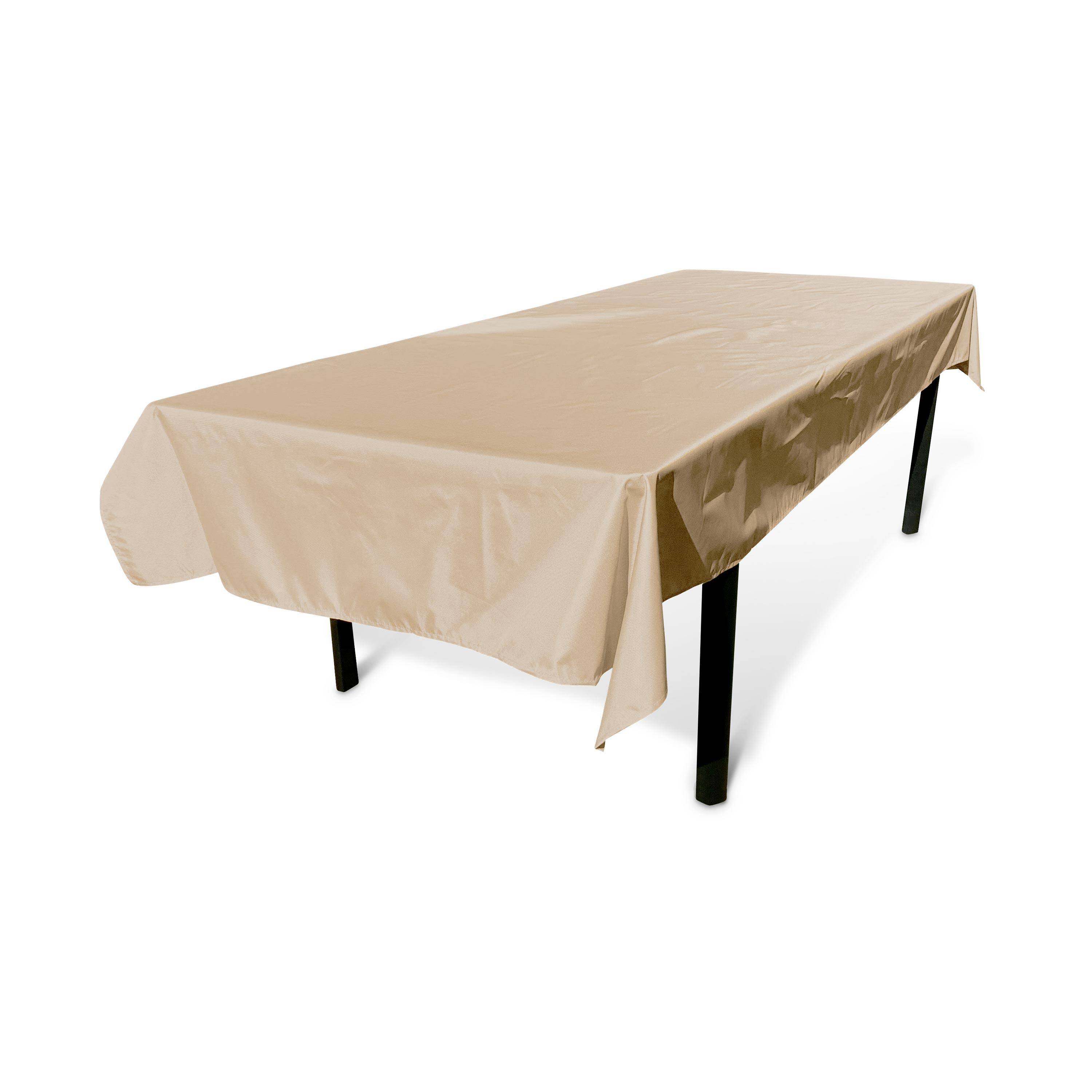Coleção EXOTIQUE - Toalha de mesa para exterior 300 x 140 cm bege, 100% poliéster, protege a mesa, proteção UV, estilo verão,sweeek,Photo1