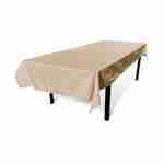 Collection EXOTIQUE - Nappe d’extérieur de 300 x 140 cm beige, 100% polyester, protège la table, protection UV, style estival Photo1