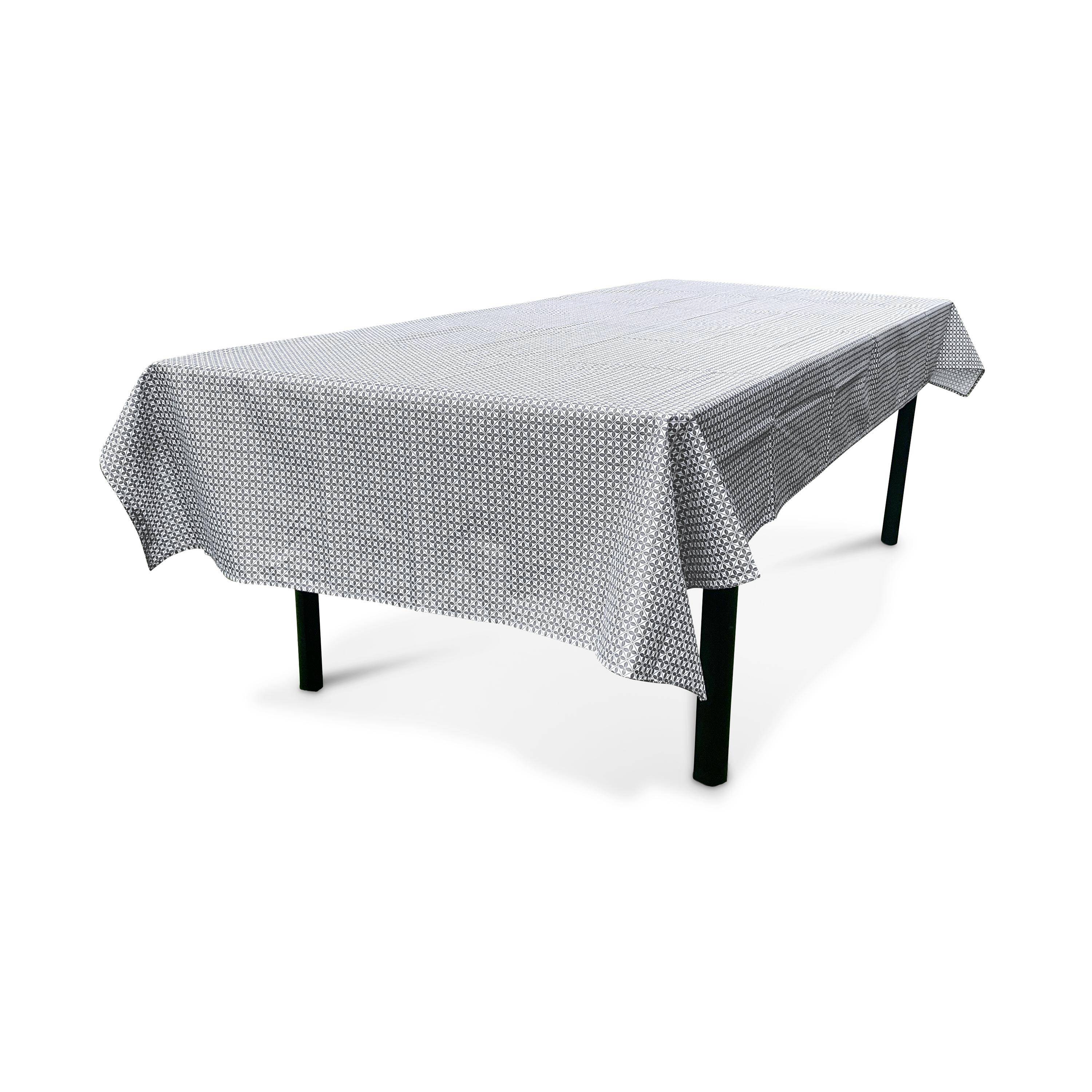 Tafelkleed voor buiten 300 x 140 cm cementlook, 100% polyester, beschermt de tafel, UV-bescherming, zomerse stijl Photo1