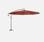 Hardelot, parasol déporté rond 350cm de diamètre - Terracotta | sweeek