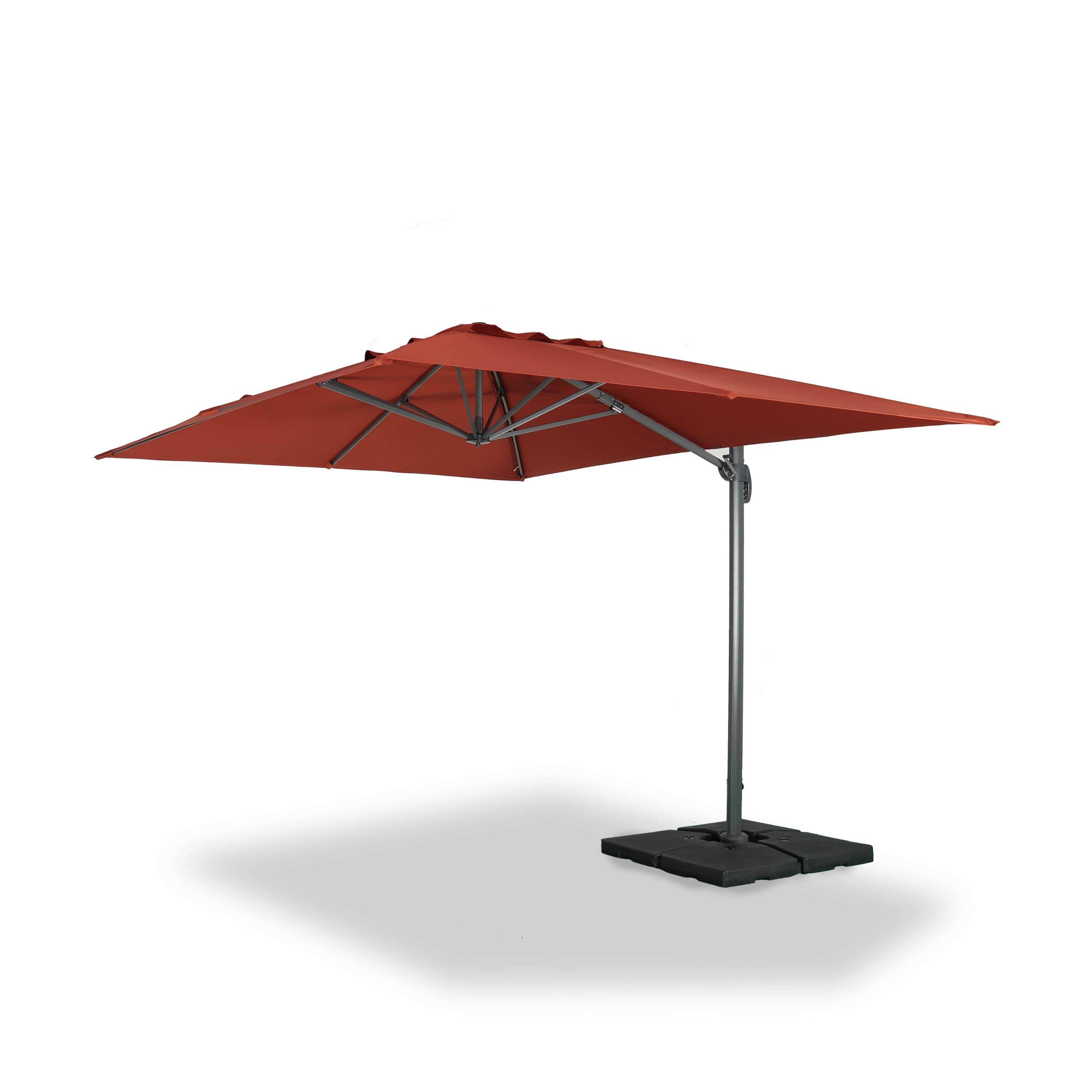 Rectangular cantilever parasol, 3x4m - Saint Jean de Luz - Terracotta Photo1