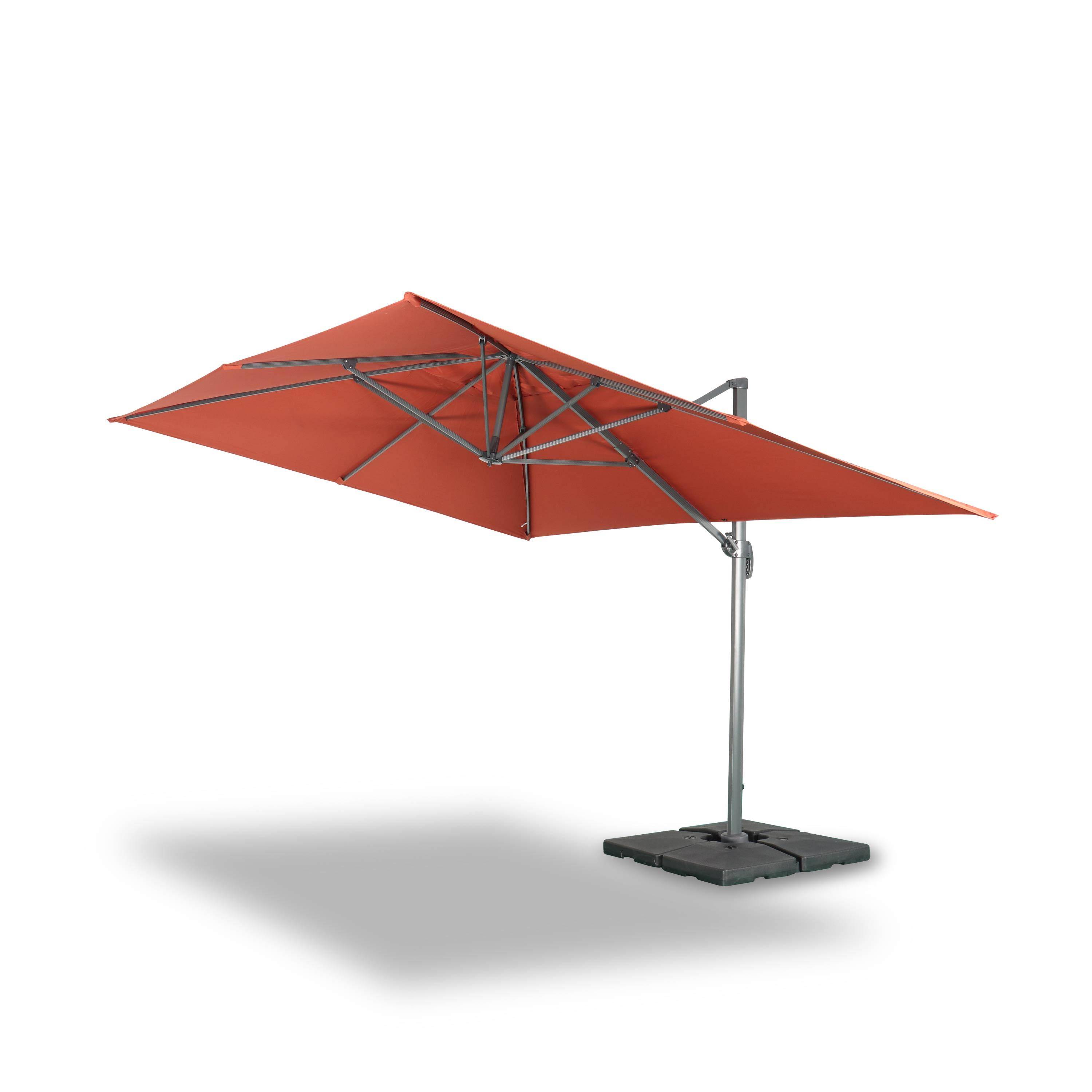 Rectangular cantilever parasol, 3x4m - Saint Jean de Luz - Terracotta,sweeek,Photo2