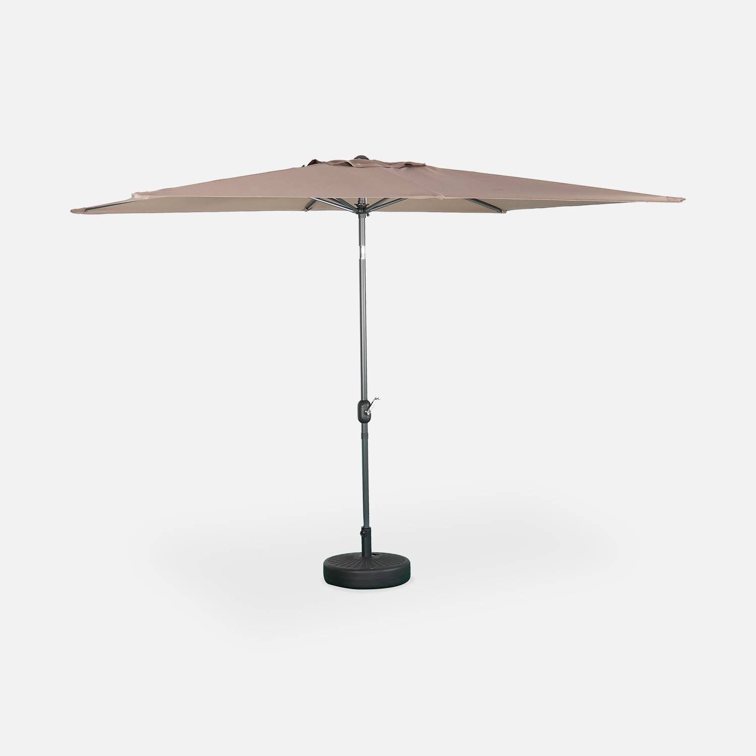 Rechthoekige parasol 2x3m, centrale aluminium mast , kan georiënteerd | sweeek