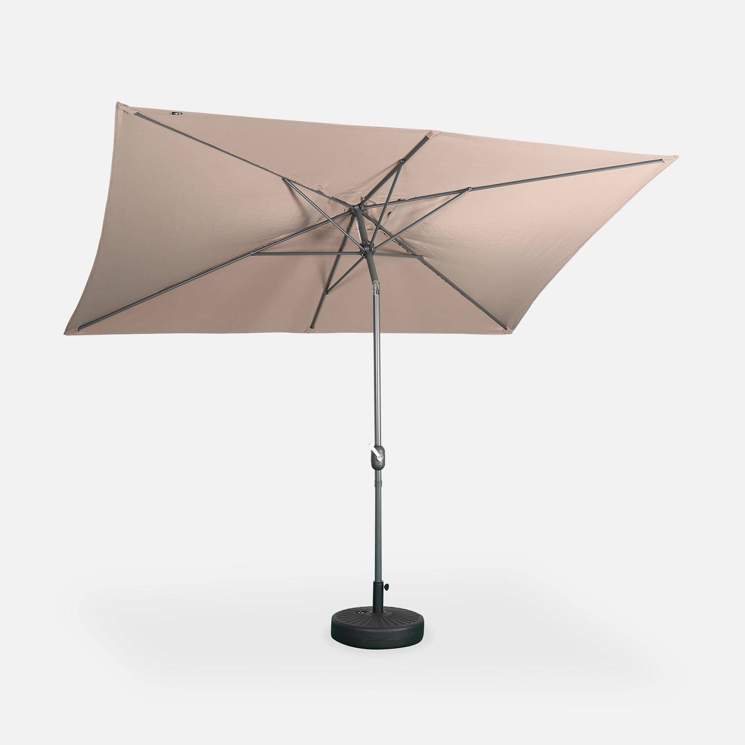 Parasol rectangular, 2x3m Pardo - 300x198x243 cm,sweeek,Photo4