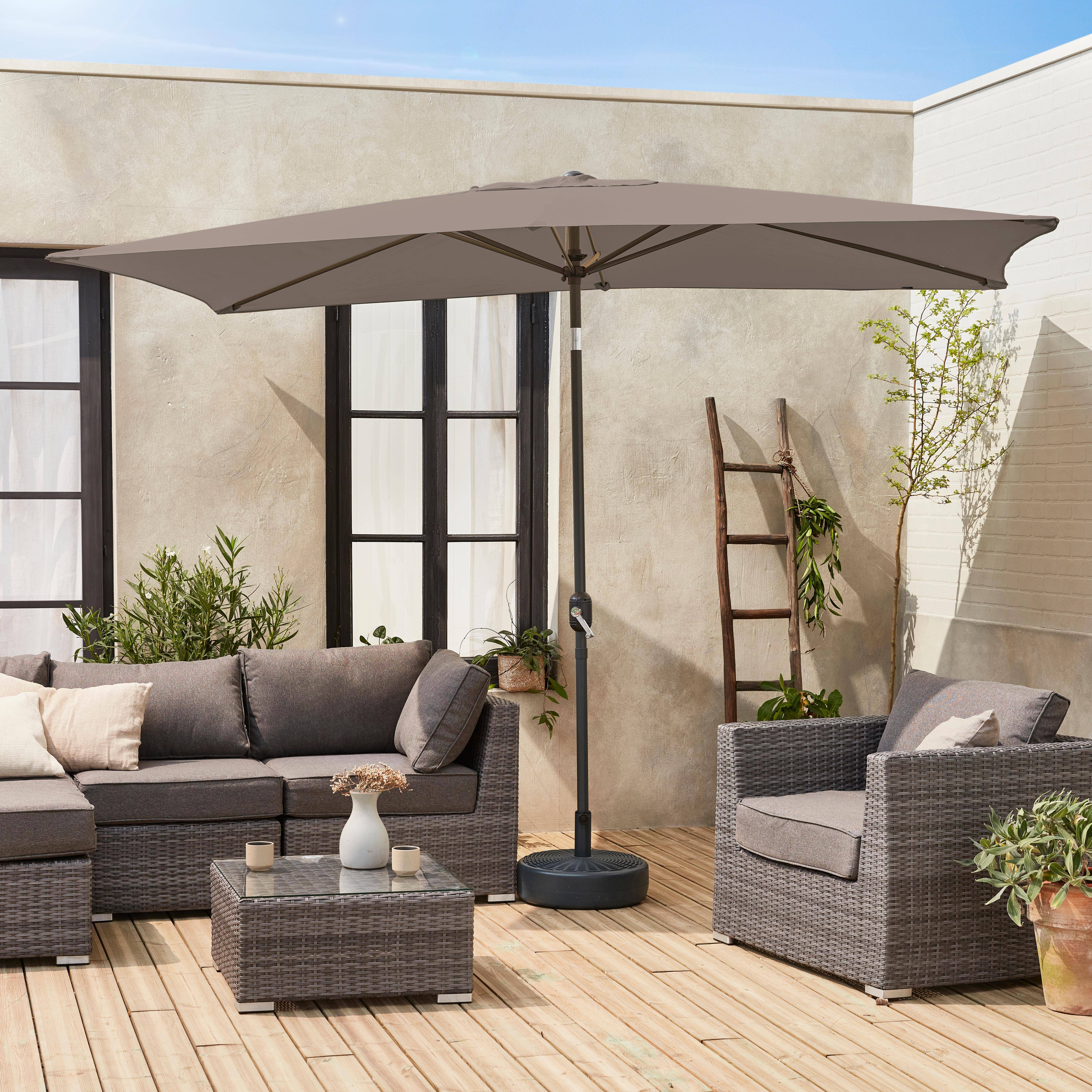 Parasol rectangular, 2x3m Pardo - 300x198x243 cm,sweeek,Photo2