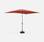 Parasol droit Touquet rectangulaire 2x3m terracotta, mât central aluminium orientable et manivelle d'ouverture | sweeek