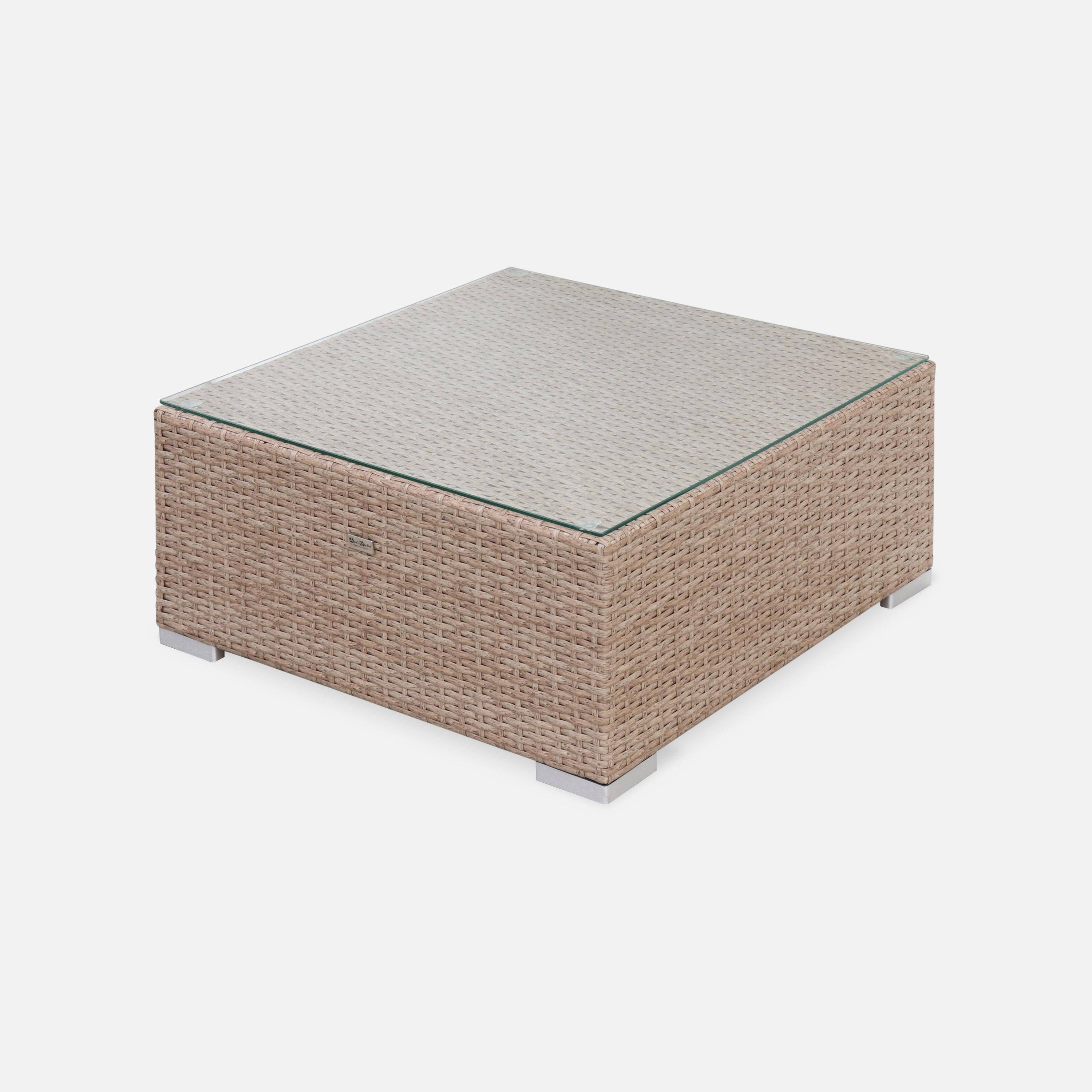 Conjunto de muebles de jardín de 5 plazas, Napoli, Beige, 234x82x67 cm Photo5