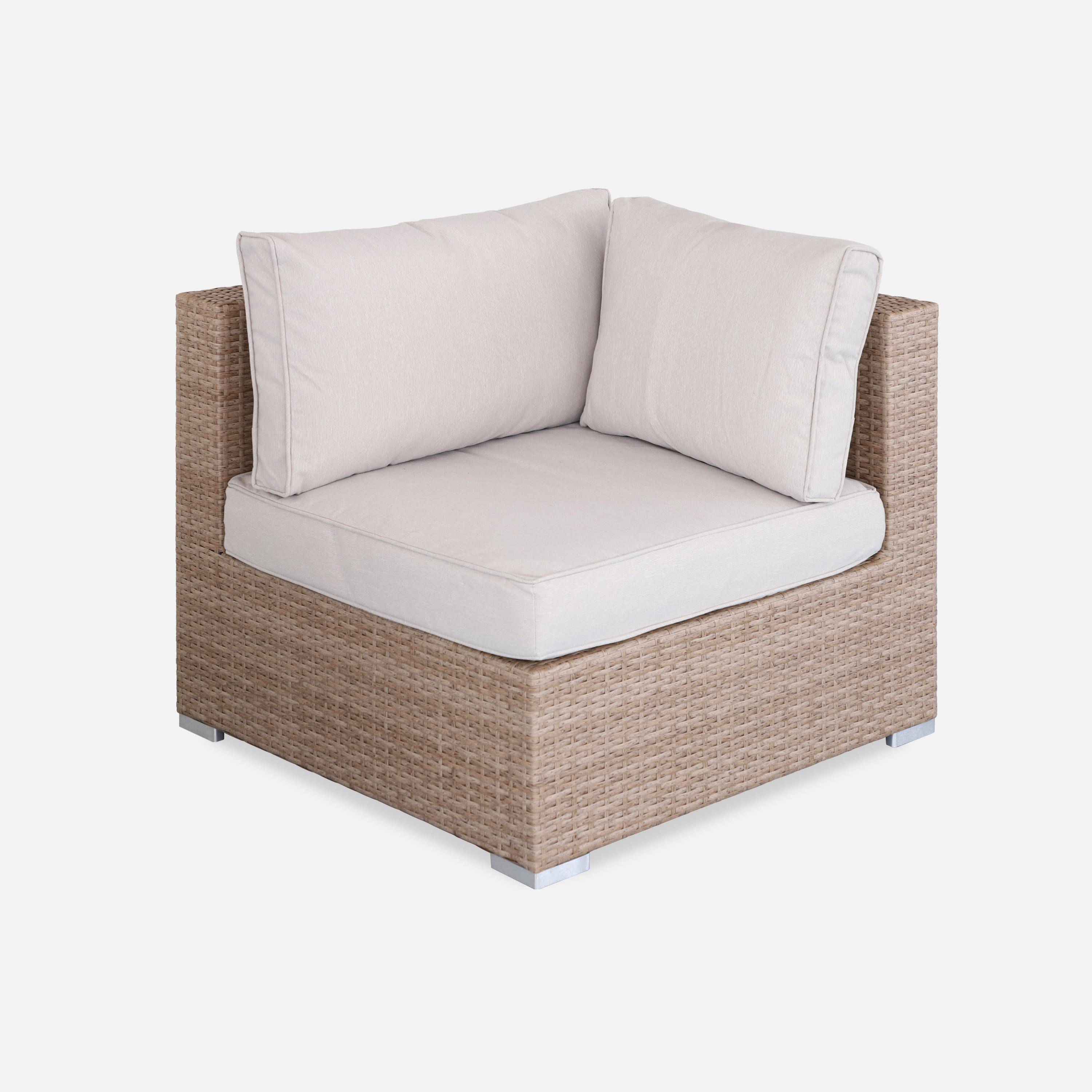 Conjunto de muebles de jardín de 5 plazas, Napoli, Beige, 234x82x67 cm Photo4