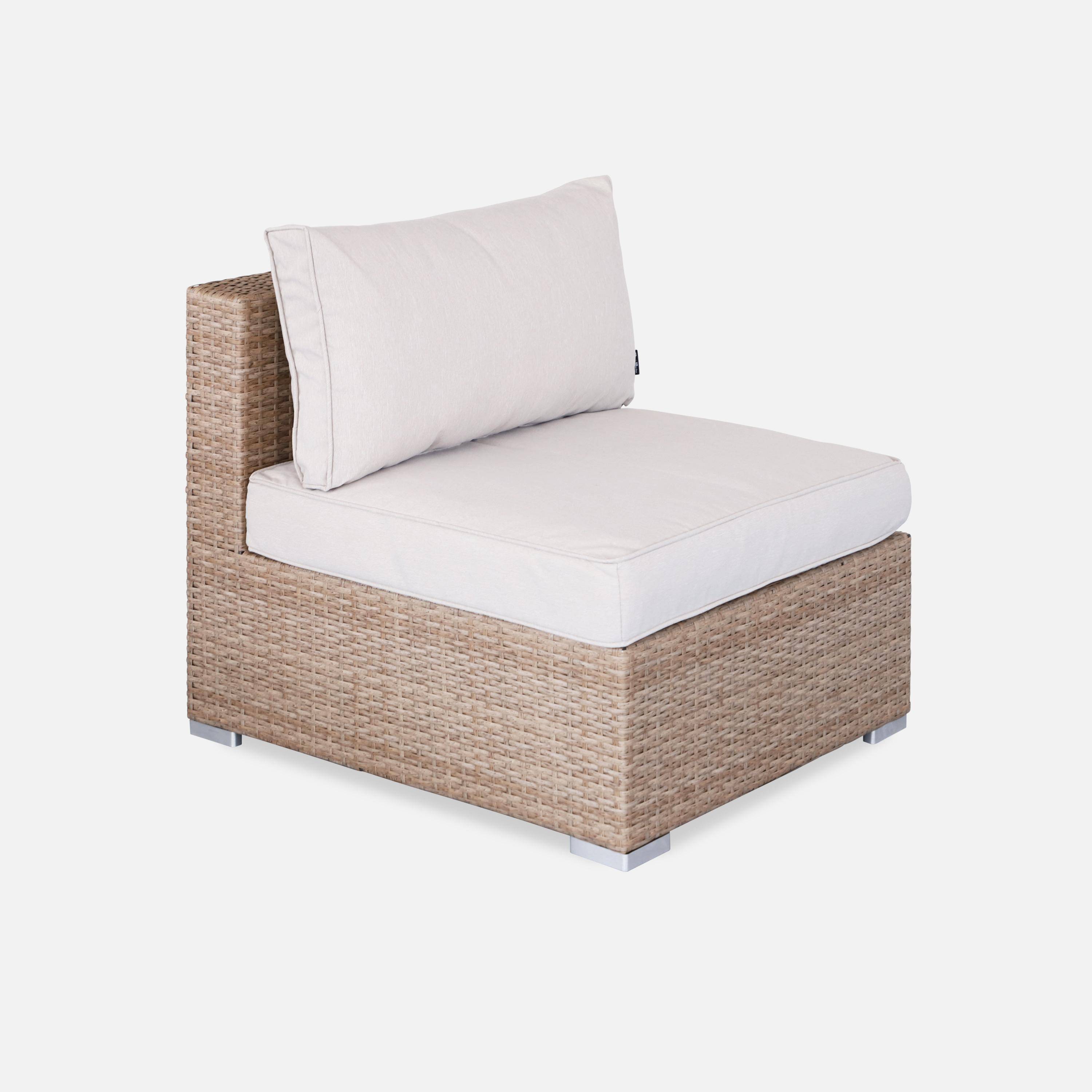 Conjunto de muebles de jardín de 5 plazas, Napoli, Beige, 234x82x67 cm Photo3